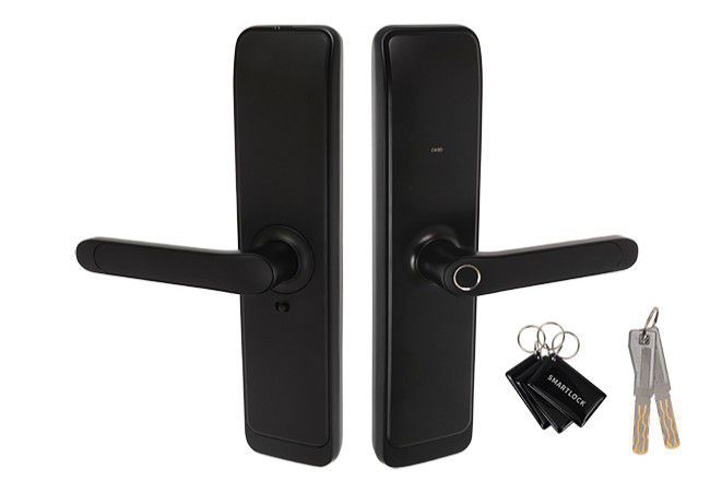 BH-35B Electronic Door Handle Bluetooth Biometric RFID 13.56 MHz Black Remote Management