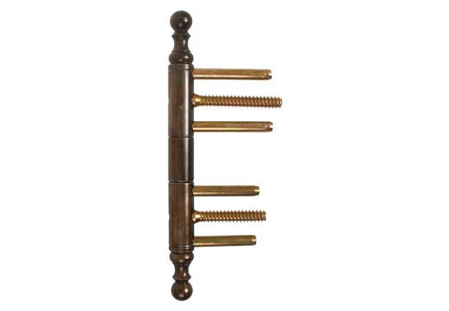 AS-18-1-p Decorative Barrel Hinge 18mm Patina on Zinc Two-Plane Adjustable