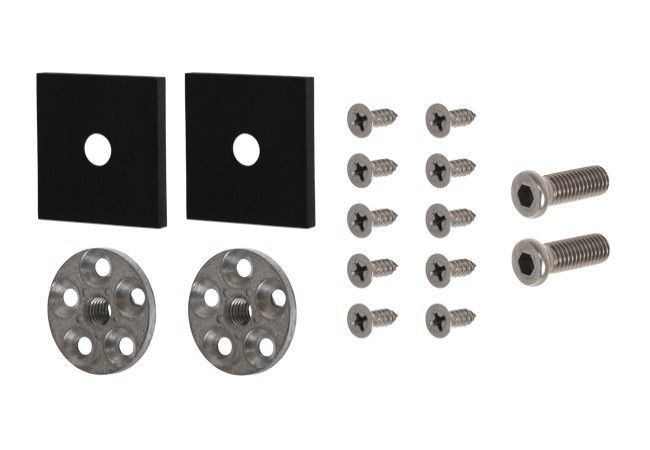 WALA QA Mounting Bracket Black Anodized Aluminum for Single-Sided Handle Profile
