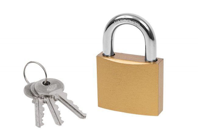 Cast iron latch padlock KSVZ60 gold BLISTER