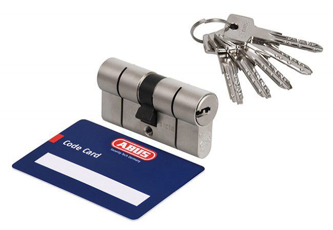 Abus D10NP Euro Profile Cylinder 35/60 Emergency Clutch Pearl Nickel EN 1303 Class 5