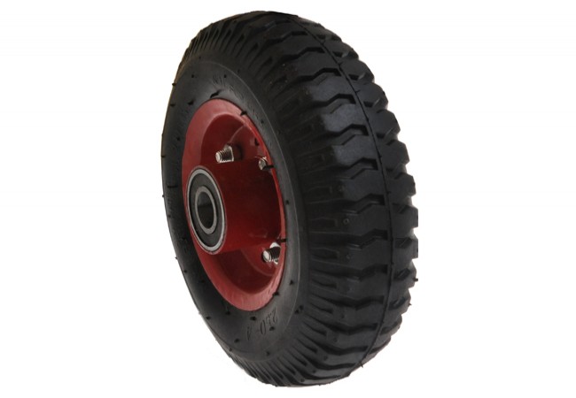 CSPN 260/20K Pneumatic Wheel Double Ball Bearing 100kg Load Pressed Steel Hub
