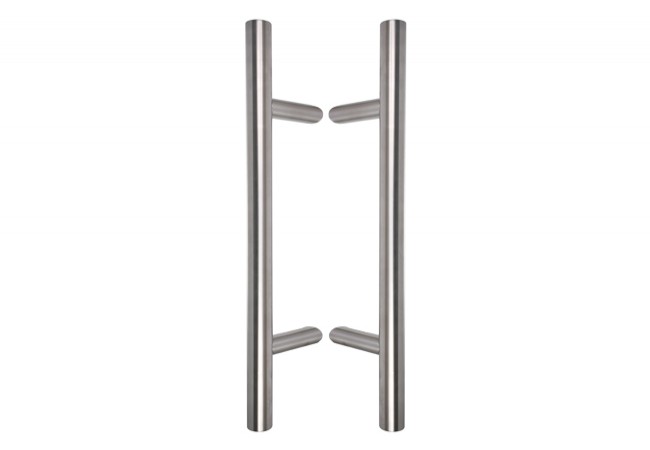 Double-Sided Diagonal Door Pull Handle 45° Stainless Steel 650mm ?32mm for Wood Glass PVC