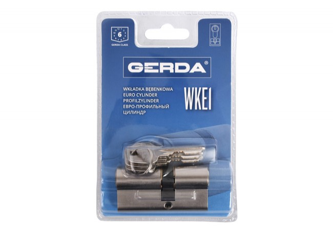 Gerda E1 28/36 Double Cylinder Insert Nickel Satin PN-EN 1303:2007 Class C