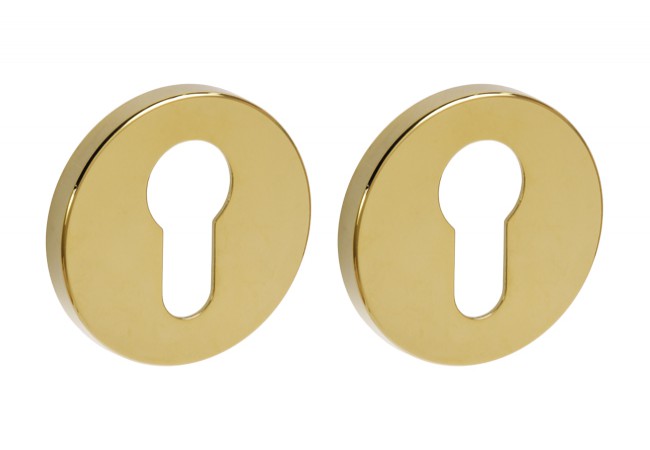 WENUS FIT RFO F02 Round Escutcheon Zamak Gold Finish for Interior Door Locks