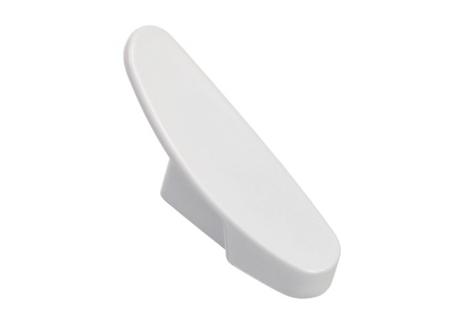 Schaffner Oval Hook Wall Mounted White 20x65x30mm Compact Hanger