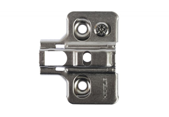 Hafele Metalla Adjustable Hinge Mounting Plate Screw-On for Particleboard