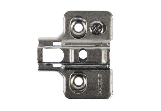 Hafele Metalla Adjustable Hinge Mounting Plate Screw-On for Particleboard