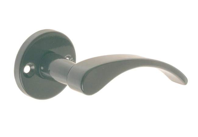 GAMAR VIOLA Door Handle Graphite Lacquer Round Rosette Universal Interior Use