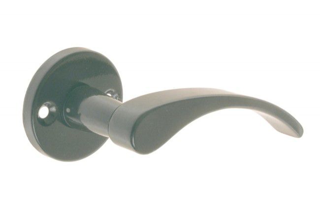 GAMAR VIOLA Door Handle Graphite Lacquer Round Rosette Universal Interior Use