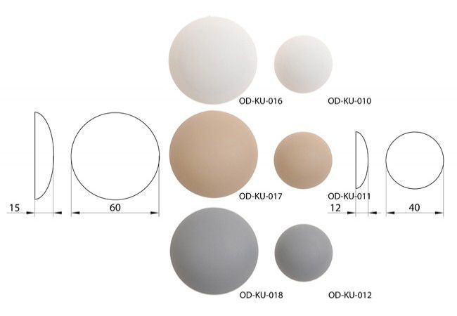 Self-Adhesive Rubber Door Stopper 40 mm White No-Drill Wall Protector