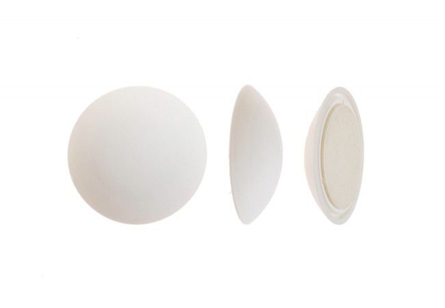 Self-Adhesive Rubber Door Stopper 40 mm White No-Drill Wall Protector