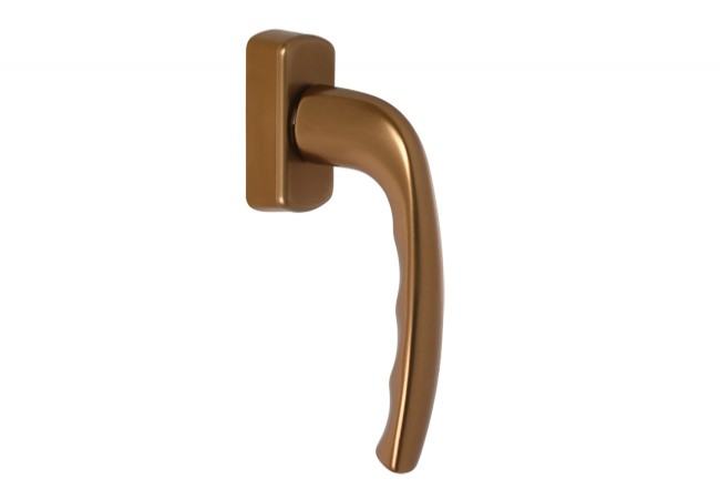 Hoppe New York Secustik Window Handle Adjustable Spindle 32?42mm Aluminium F4 Old Gold