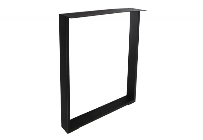 Noga LOFT Table Leg 60mm Profile Steel 720x700mm Matte Black Heavy Duty