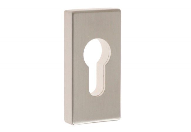 Rectangular Door Escutcheon Stainless Steel Cylinder Cutout Euro-profile Compatible