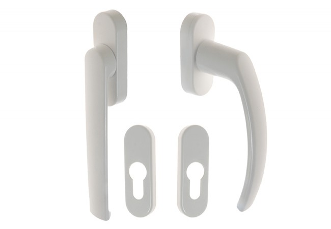 Victory/ONYX/Pluton Balcony Handle Set Flat + Standard White for Roller Shutter 129.9016.00.45