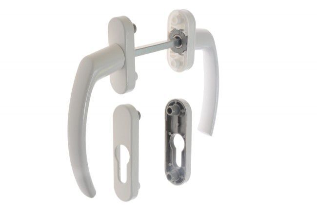 Victory/ONYX/Pluton Balcony Handle Set Flat + Standard White for Roller Shutter 129.9016.00.45