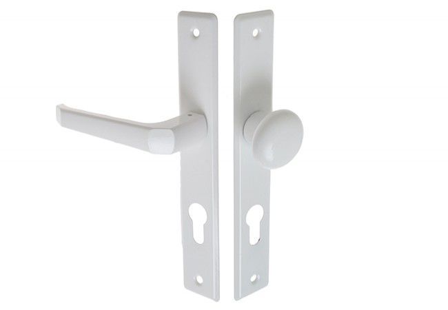 MARTEX Bytów Gałko-Klamka Drzwiowa Stała White 90mm Fixed Knob and Lever Set