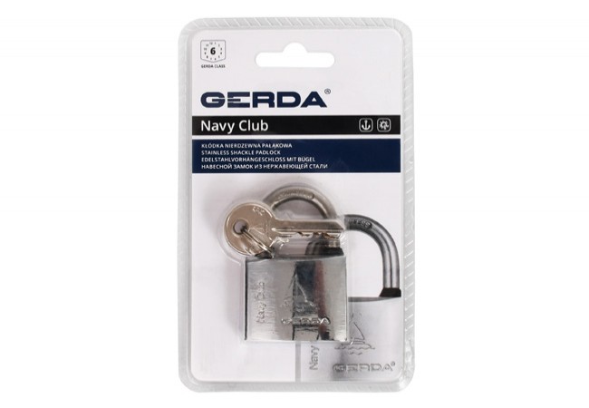 Gerda NAVY CLUB KCNP Padlock 40mm Stainless Steel Double Locking Class 6/7