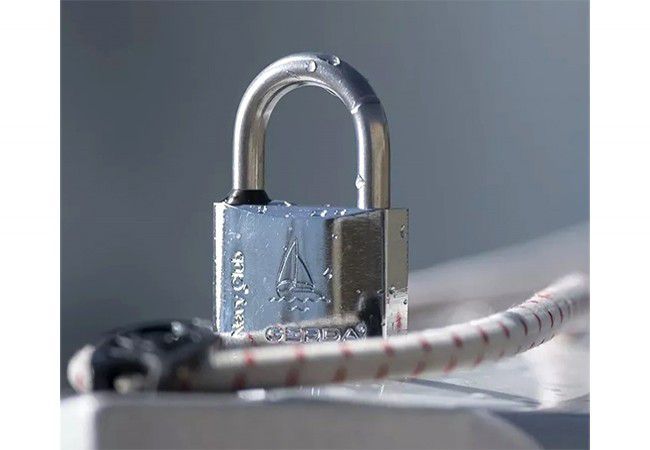 Gerda NAVY CLUB KCNP Padlock 40mm Stainless Steel Double Locking Class 6/7
