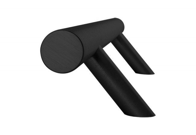AXA Montreal Door Pull Handle 80cm Angled Single-Sided Mount Black F8 Aluminum