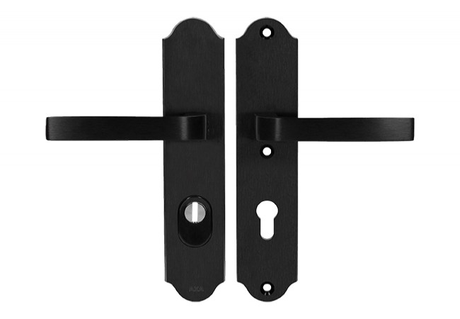 AXA Verona++ 72 WB Door Handle EN 1906 Class 3 FLEX Cylinder Protection F8 Black 74-83mm