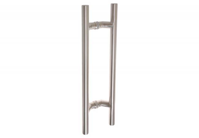 B-Harko Double-Sided Bent Door Handle INOX SS304 1500x1200 Matte 45° Universal Mount