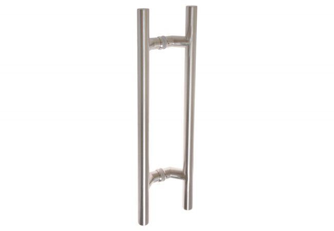 B-Harko Double-Sided Bent Door Handle INOX SS304 1500x1200 Matte 45° Universal Mount
