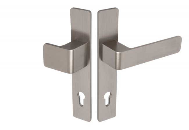 Wala L-72 Door Handle-Knob Set Long Escutcheon 36mm Grip INOX Right-Handed