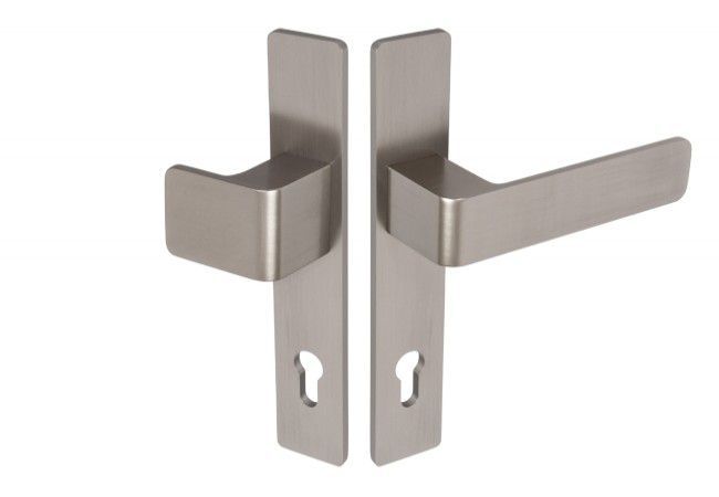Wala L-72 Door Handle-Knob Set Long Escutcheon 36mm Grip INOX Right-Handed