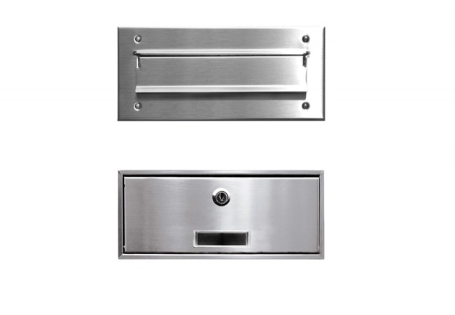 Skrzynka na listy w mur 6 N Mailbox Stainless Steel INOX B4 Wall Integrated 410x330mm