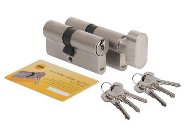 Yale Y600 Euro Cylinder Lock 45/55+55g/45 Satin Nickel Safe Clutch 6-Pin 160B0C6D