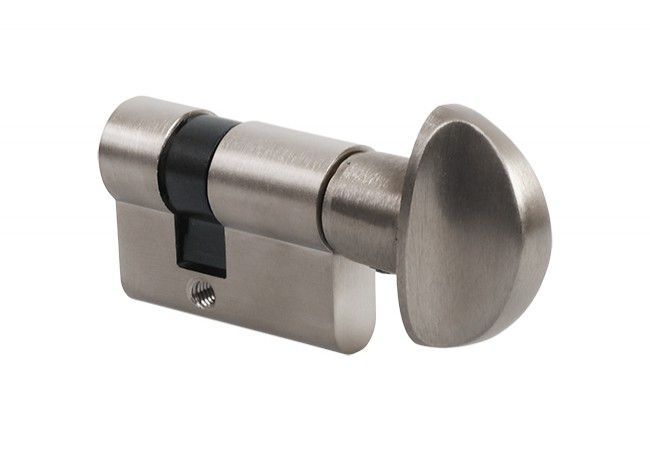 Hafele 25G/18 Euro Profile Cylinder Thumbturn Satin Nickel Emergency Access
