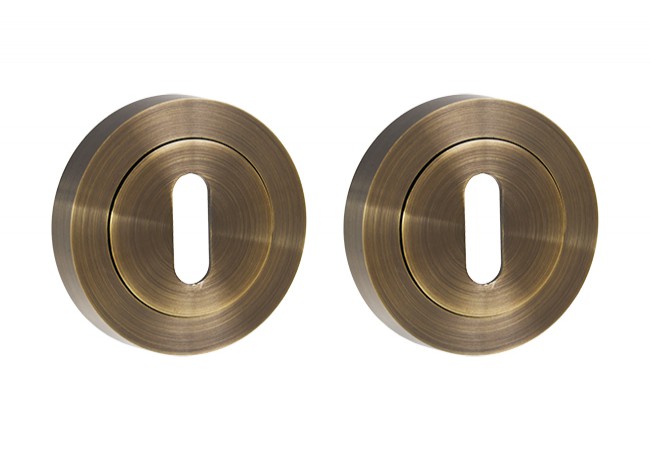 GAMET PLT24-N-GAB-BL Round Escutcheon for Key Patina Finish
