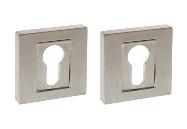 WB T-003-121 G8 Square Escutcheon Brushed Steel Scratch Resistant