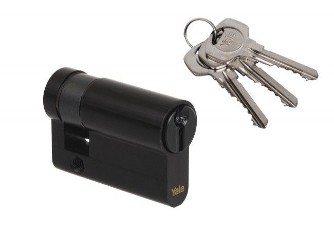 Yale Y500 Euro Cylinder Single-Sided Black EN 1303:2005 10/35mm 5-Pin Lock Insert