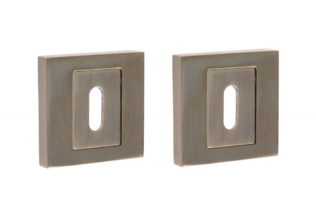 INFINITY LINE RNQ 401 KL Square Escutcheon Patina Finish Zinc Alloy Set