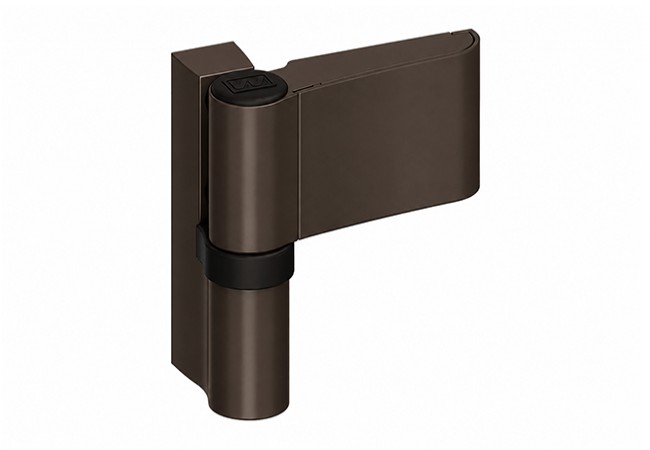 Wala AXS K-1920456X Adjustable PVC Door Hinge 3D Brown RAL 8019 120kg 16-25mm