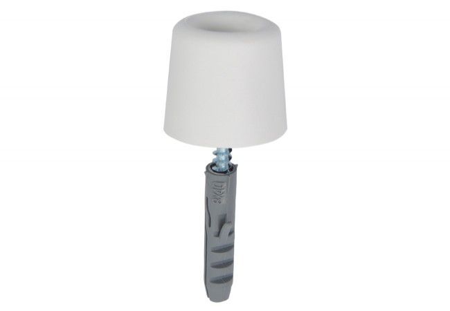 Rubber Door Stop White Floor Mounted 33mm x 28mm Soft Impact Absorption