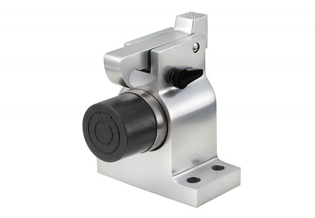 WOELM KWS 1010.02 Floor Door Holder with Spring Buffer and Manual Hold-Open 100kg Silver