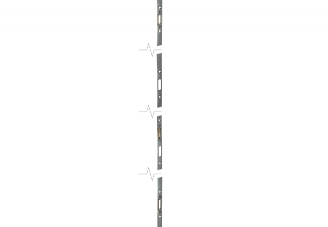 LOB RPL200L04R adjustable flat strip, right, 2-hook, white galvanized