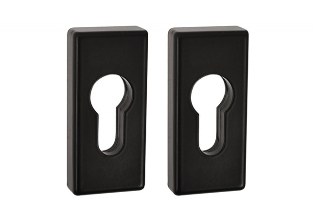 WK00000001146 Cylinder Lock Escutcheon Slide-On Mount Black for Professional Installation