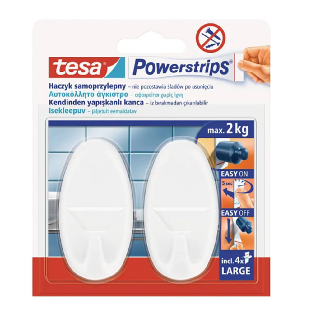 Tesa riidekonks Valge Suur 2x2kg