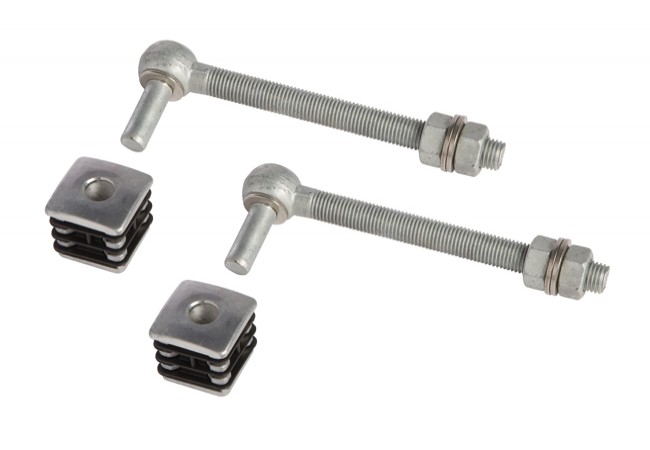 Locinox GBM12-DP40-150 Hinge Set Hot-Dip Galvanized M12x150mm for 40x40mm Gate Post