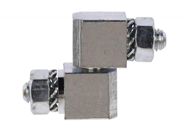 Zawias 191-6-3M Side-Mounted External Hinge 10mm Galvanized Steel White Zinc 180°