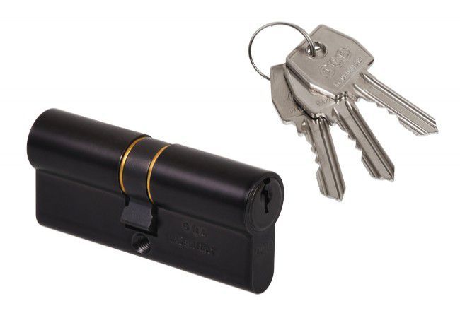 AGB 600 Euro Cylinder 30/35mm Matte Black EN 1303:2015 Solid Brass