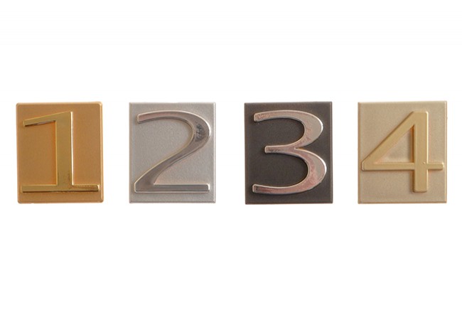 Self-Adhesive Number Plaque 4.5 cm Graphite Door Number Tool-Free Mounting