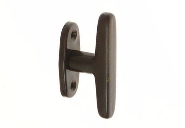 Two-Arm Plastic Window Handle Brown with Spindle Lightweight Corrosion Resistant