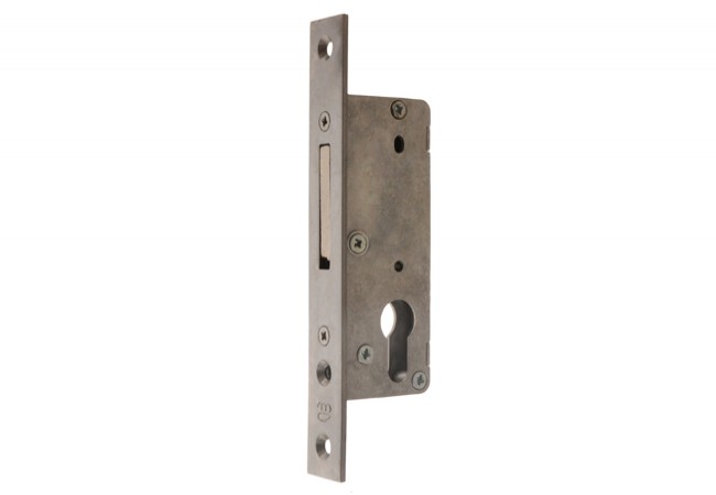 Metalplast Częstochowa MC-30S Mortise Cylinder Lock Stainless Steel 24mm Faceplate