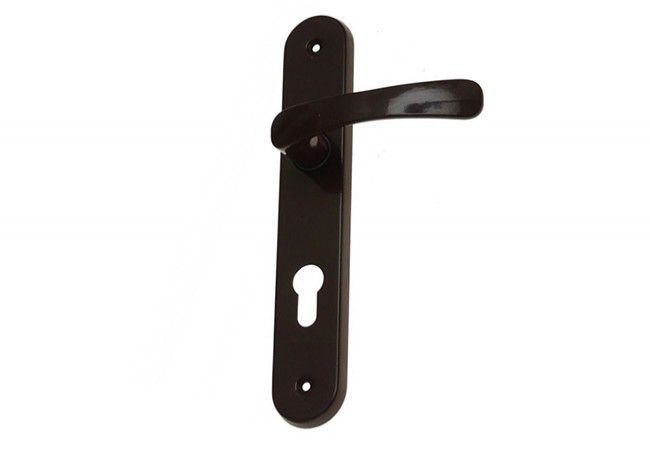 Door Handle Set 60 mm Lock Insert Compatible Brąz Finish Internal External